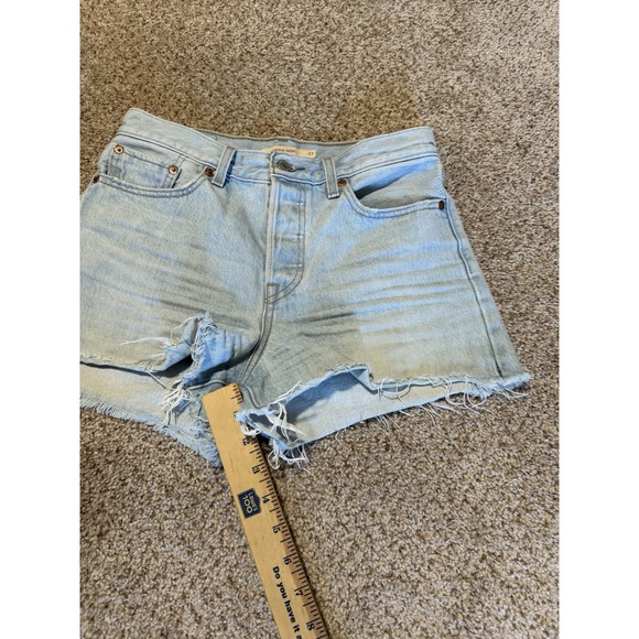 Levi Denim Booty Shorts Womens 27 Blue Wedgie Short Western - Picture 8 of 9